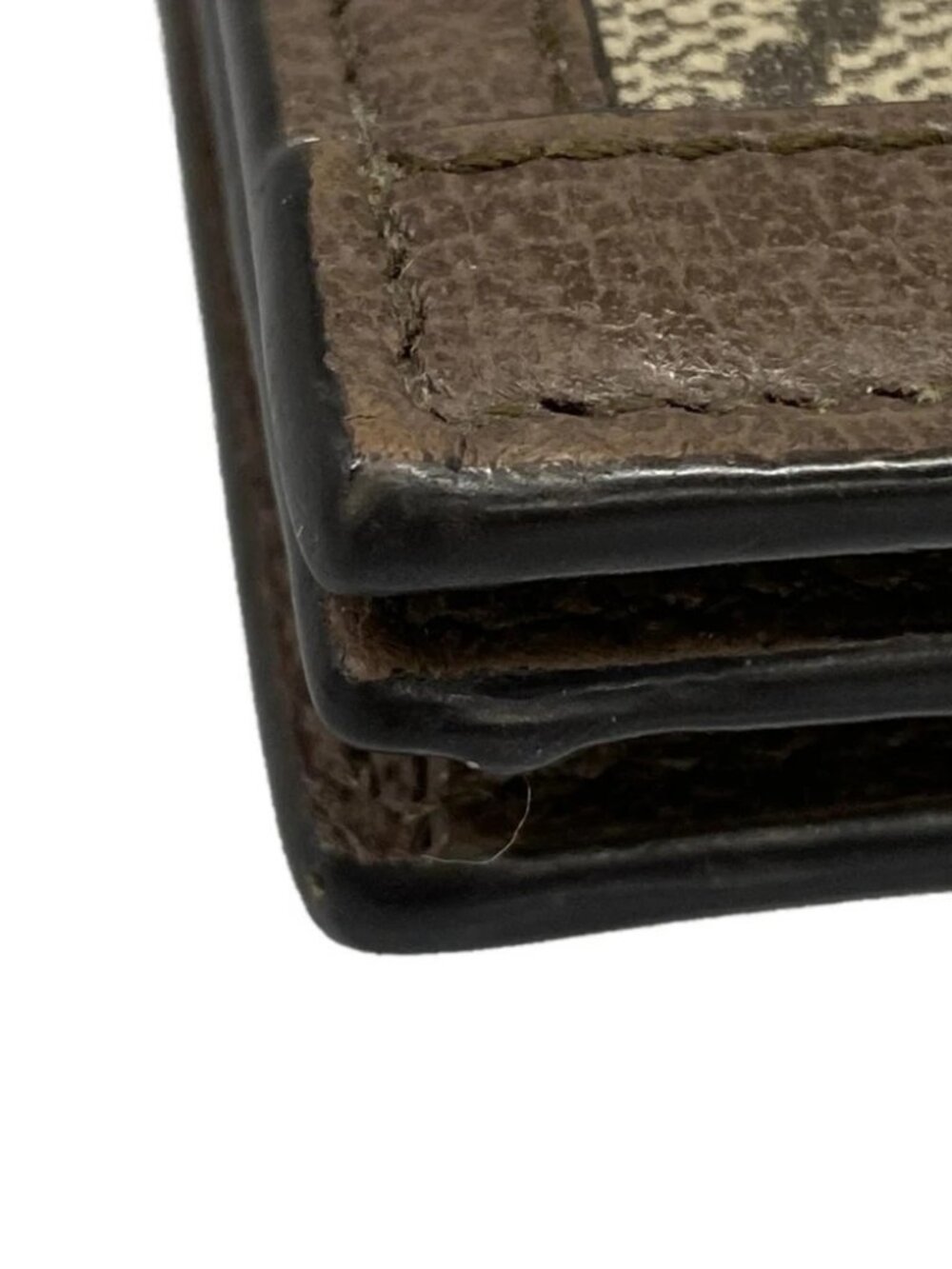 GUCCI Ophidia 523155 Beige Dark Brown Multi PVC Leather Bifold Wallet - Picture 6 of 11
